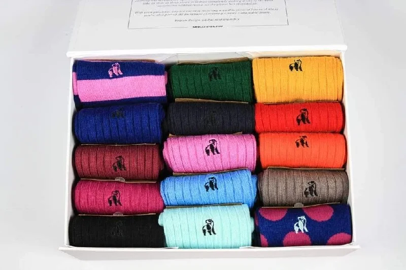 Ankle men's socks for a low - profile lookSwole Panda Ultimate Style Sock Box - 15 Pairs of Bamboo Socks