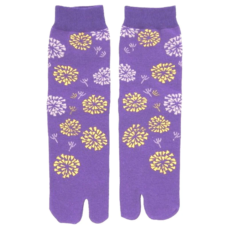 Athletic men's socks with arch supportTabi Socks Kashin Dandelion