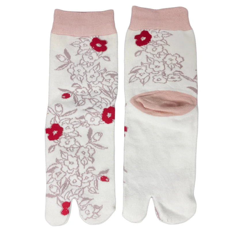 Moisture - wicking men's socks for drynessTabi Socks Kashin Tsubaki Matsuri