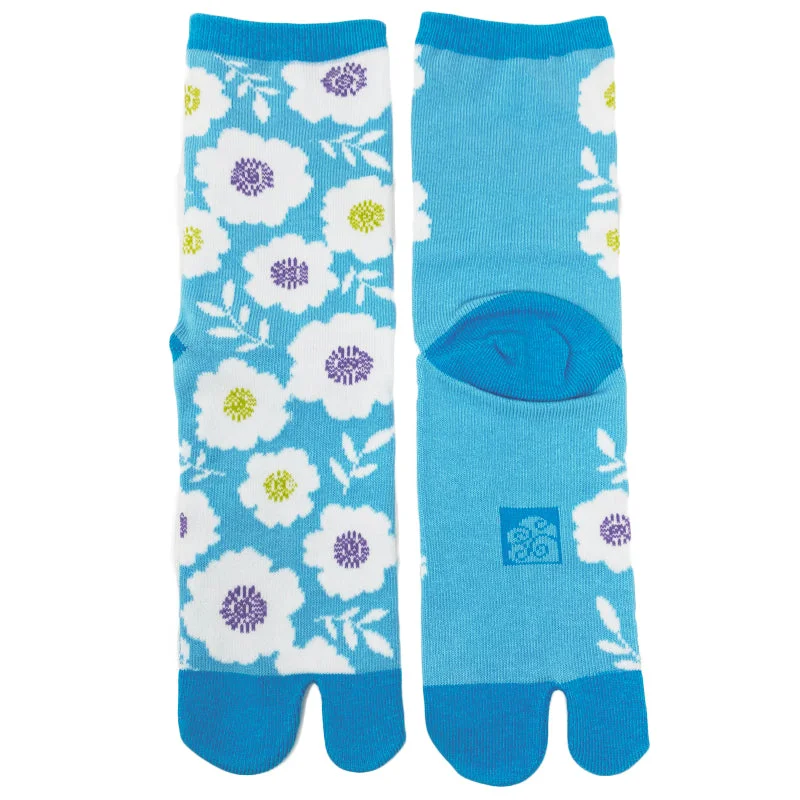 Moisture - wicking men's socks for drynessTabi Socks Hollyhock Blue