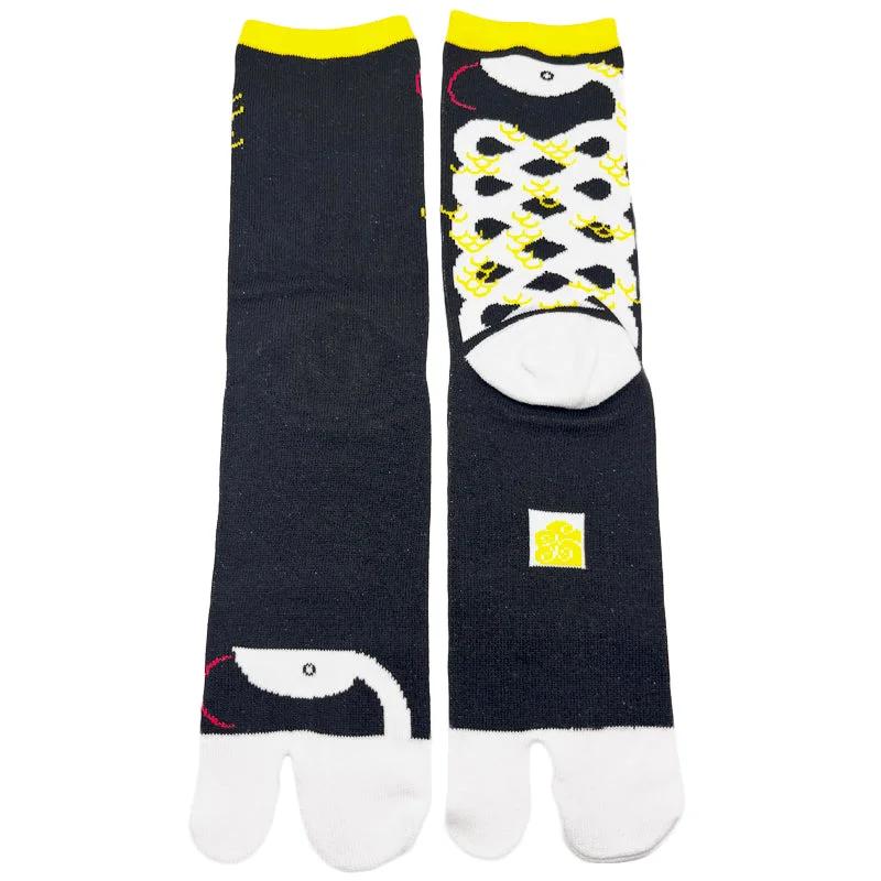 Thermal men's socks for cold climate protectionTabi Socks Snake Black