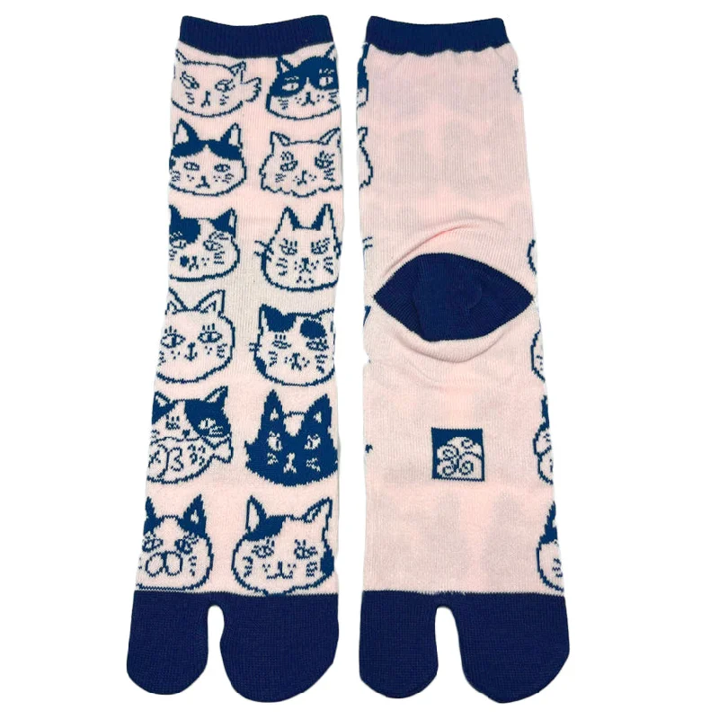 Organic men's socks for an eco - friendly choiceTabi Socks Cat Face
