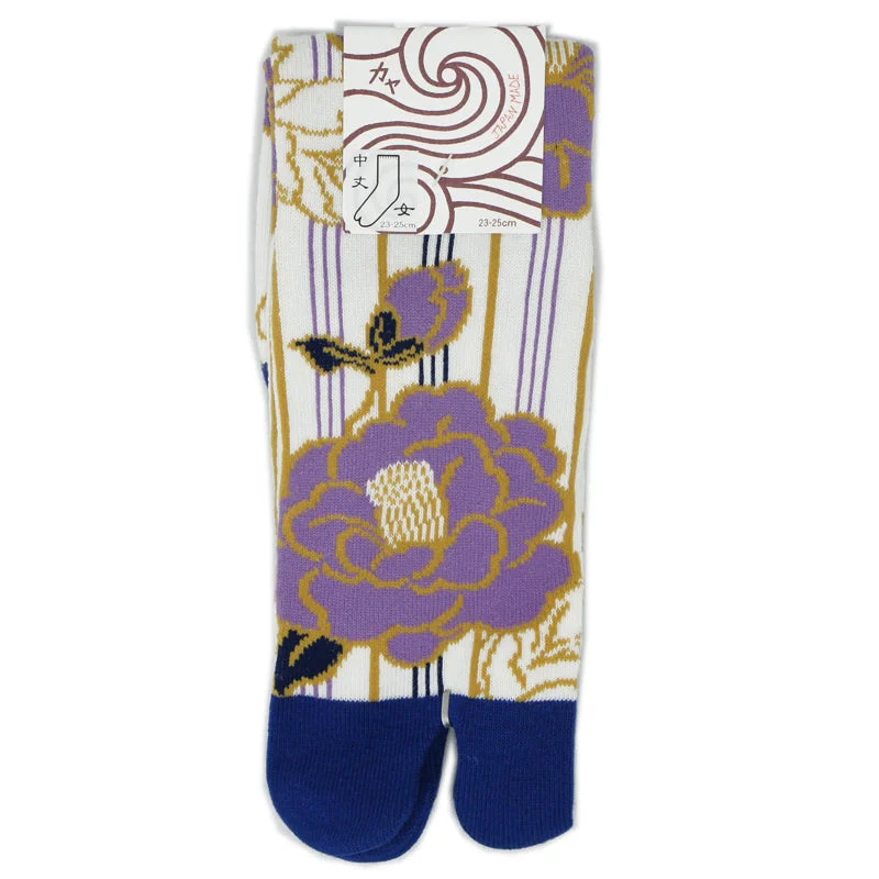 Ankle men's socks for a low - profile lookTabi Socks Stripe Tsubaki Purple