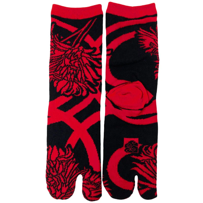 Stretchable men's socks for a flexible fitTabi Socks Wa Mode Red