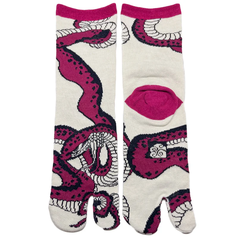 Ankle men's socks for a low - profile lookTabi Socks Snake Dark Red