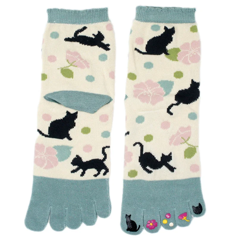 Athletic men's socks with arch supportTabi Socks Tsumasaki Yumemi Cat