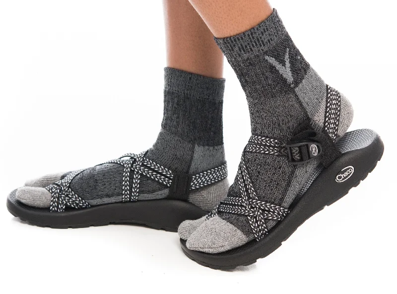 Athletic men's socks with arch supportV-Toe Socks, Inc Unisex Dark Grey Wool Socks