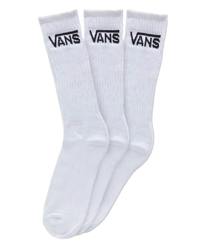 Cashmere men's socks for a luxurious feelClassic Crew 3 Pack Socks in White