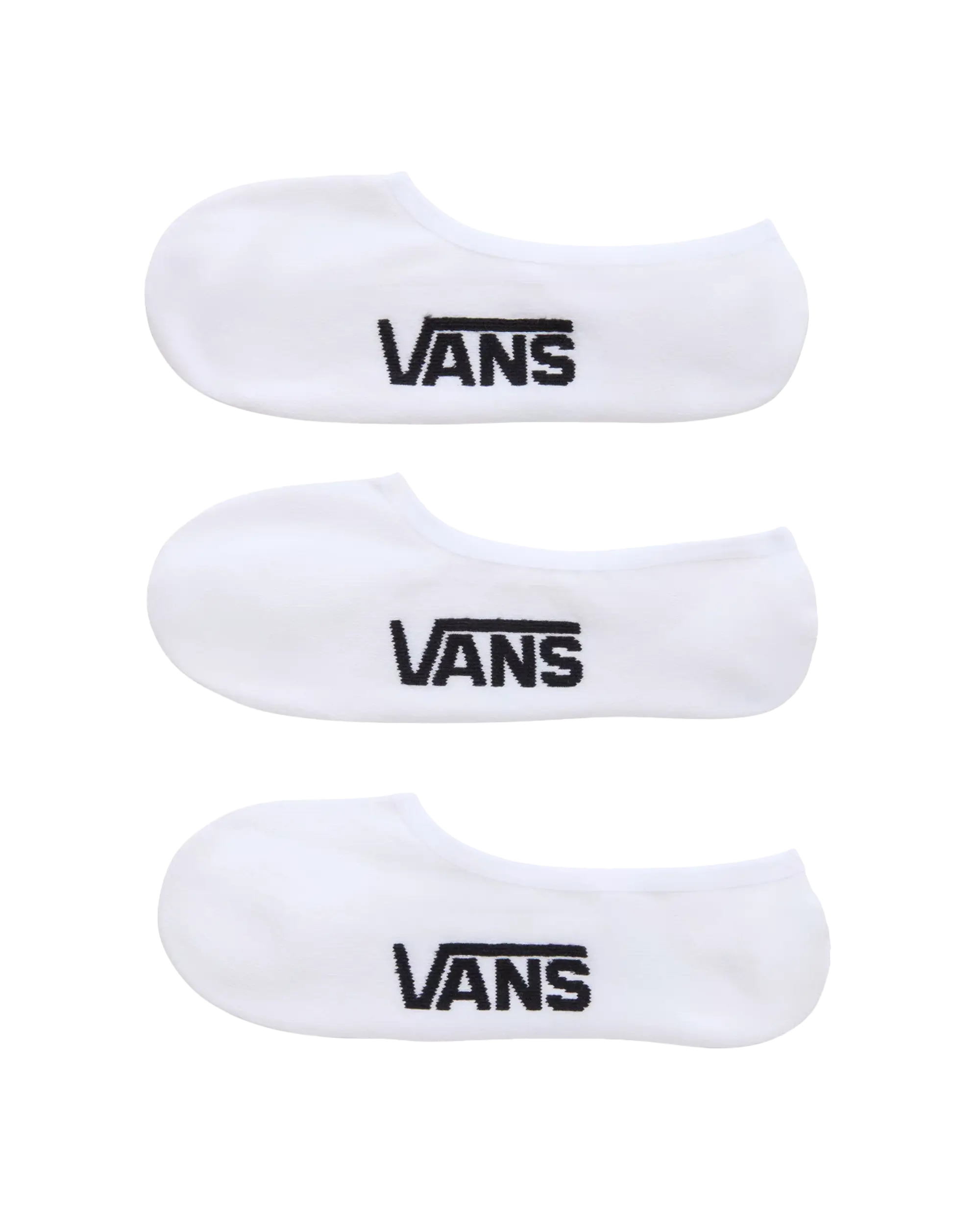 Sheer men's socks for a delicate appearanceClassic No Show 3 Pack in White & Black