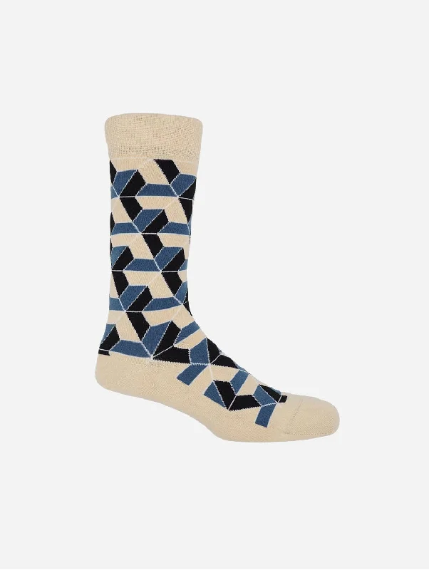 Cashmere men's socks for a luxurious feelVertex Men's Organic Cotton Socks | Beige