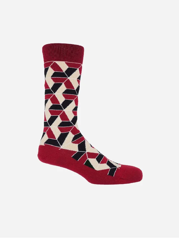 Bamboo men's socks for natural antibacterial propertiesVertex Men's Organic Cotton Socks | Red