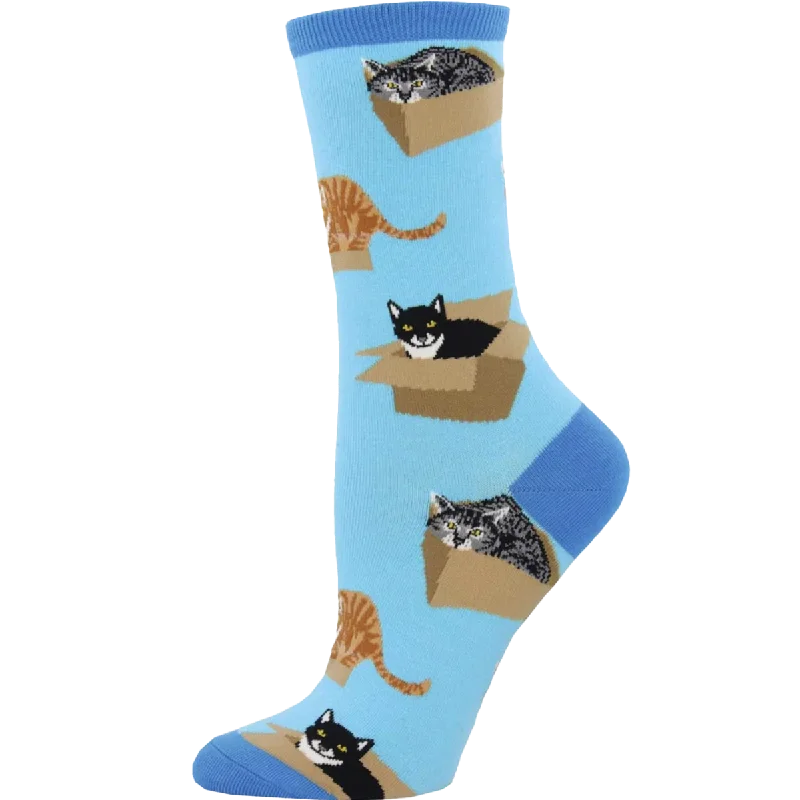 Knee - high men's socks for a vintage styleWomen's Cat in a Box