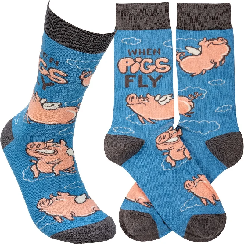 Merino wool men's socks for warmth and breathabilityWhen Pigs Fly Socks