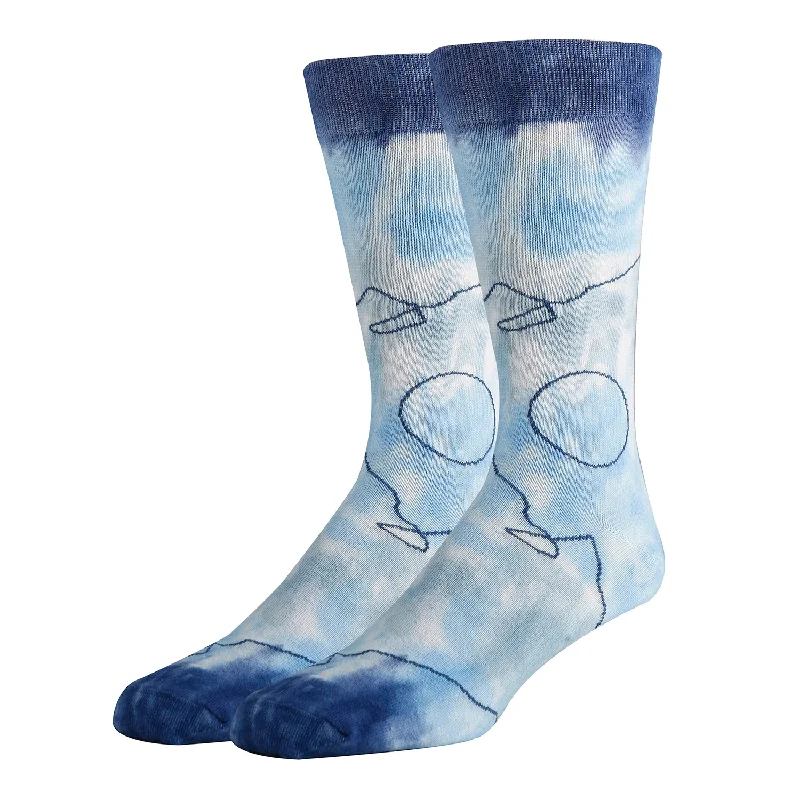 Elastic - top men's crew socks for a secure holdYume Sky - Men's