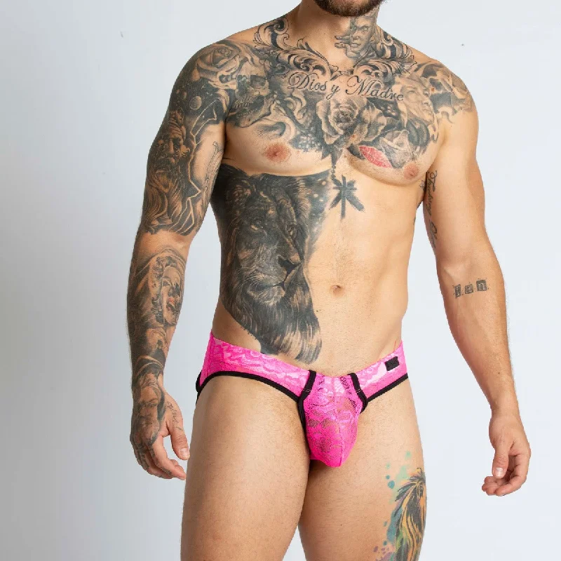 Men's briefs with a wide waistband for comfortGigo Paradise Jock Brief Fuchsia