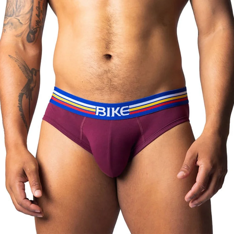 Bright - colored men's briefs for a bold statementBIKE Stretch Cotton Brief Burgundy
