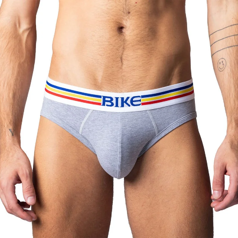 Antimicrobial men's briefs for hygieneBIKE Stretch Cotton Brief Grey