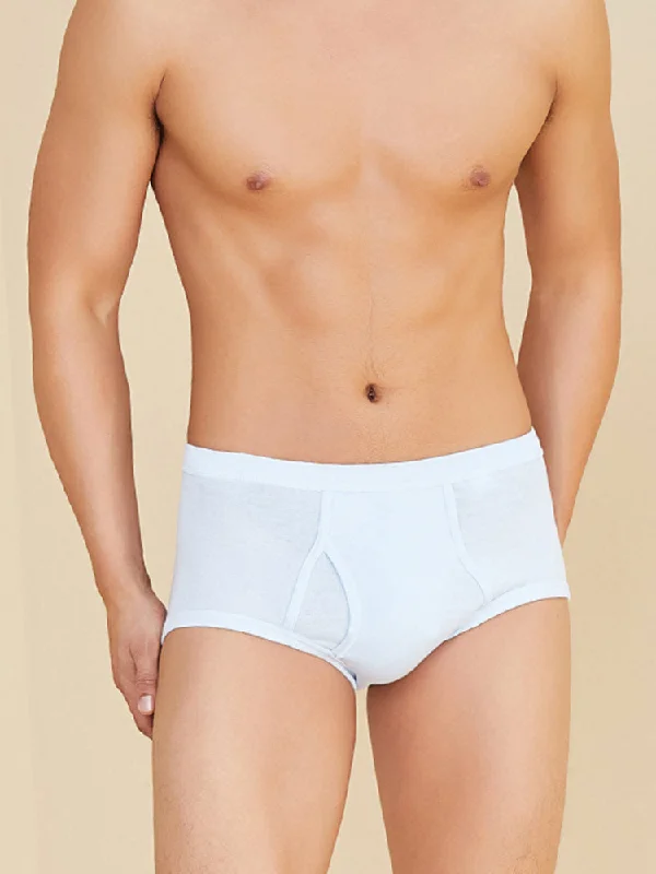 Seamless men's briefs for a smooth look under clothes2 Pack Cool 100% Cotton Underwear With Fly