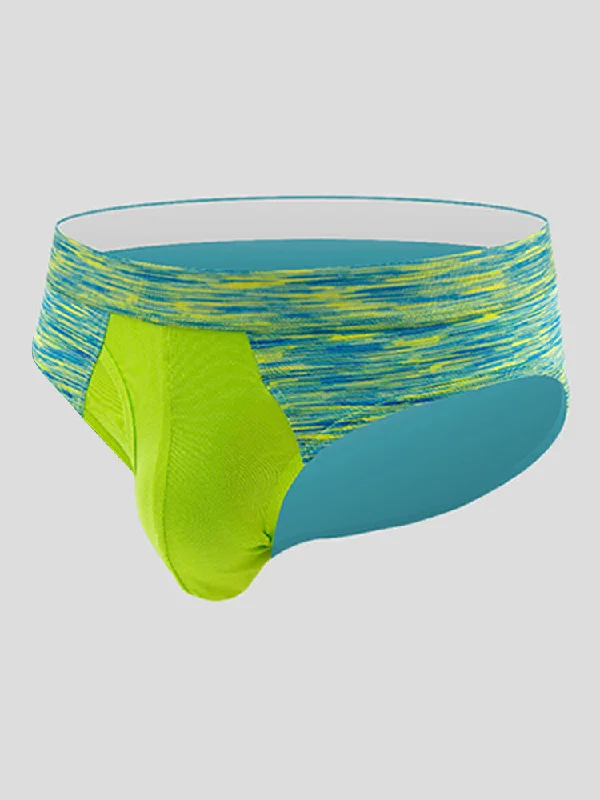 Soft cotton men's briefs for ultimate comfort2 Pack Men's Breathable Spell Color Butt Lifting Briefs