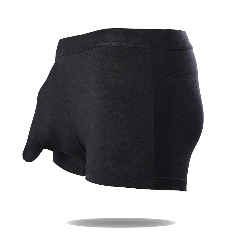 Patterned men's trunks, like camo or dots2023 Newest Elepant Style Micro Modal Low Rise Boxer Brief