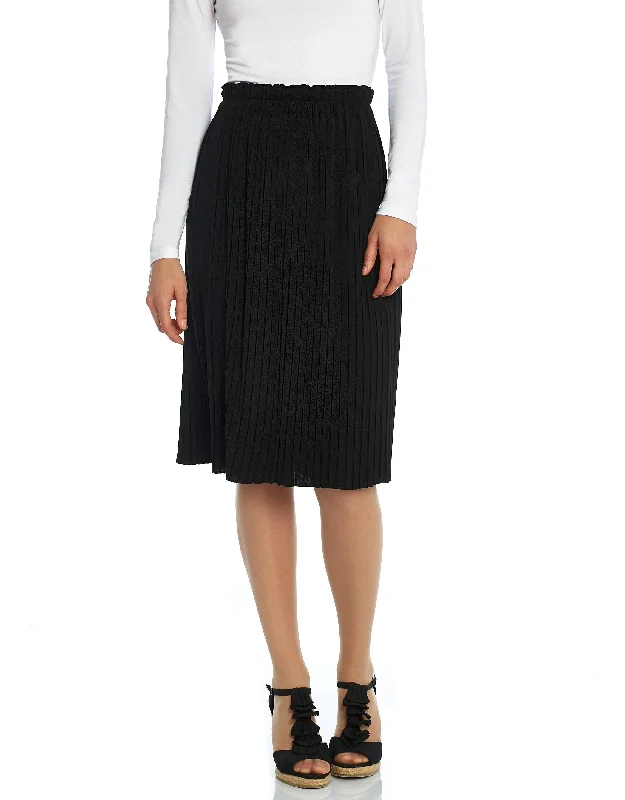Hooded men's robes for extra warmth and comfort25" Lined Chiffon Mini Pleat Skirt Black