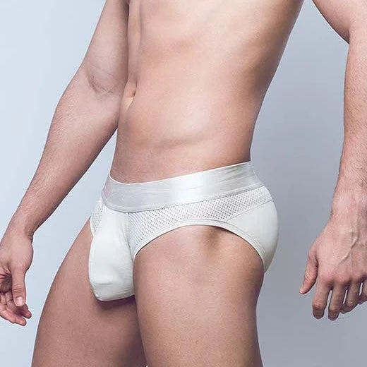 Antimicrobial men's briefs for hygiene2eros Active Boreas brief mesh whitecap grey