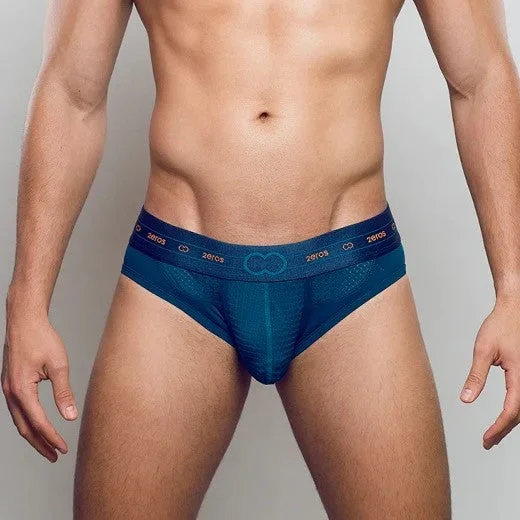 Light - weight men's briefs for summer wear2eros Aktiv NRG mesh brief blue