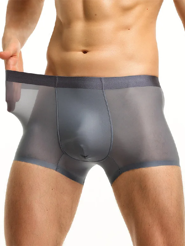 Organic men's trunks for an eco - conscious option3 Pack Trackless Summer Ultra Thin Pouch Men's Trunks