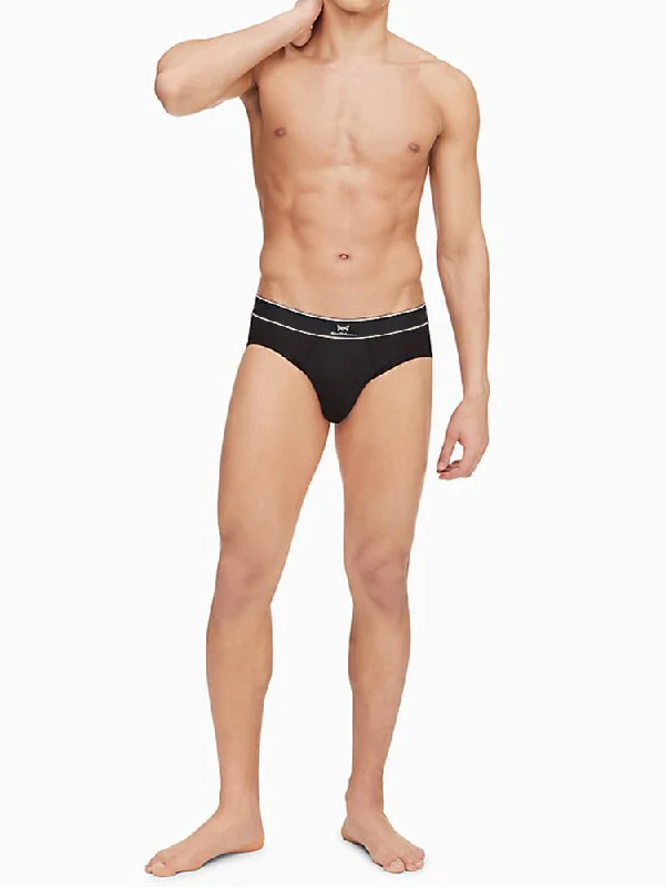 Men's briefs with a lace trim for a touch of flair4 Pack Comfy Support Pouch Hip Brief