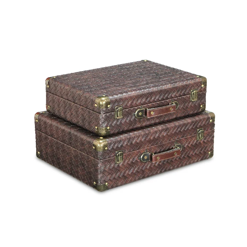 Organic men's trunks for an eco - conscious option5542-2 - Estina Suitcase Wood Boxes