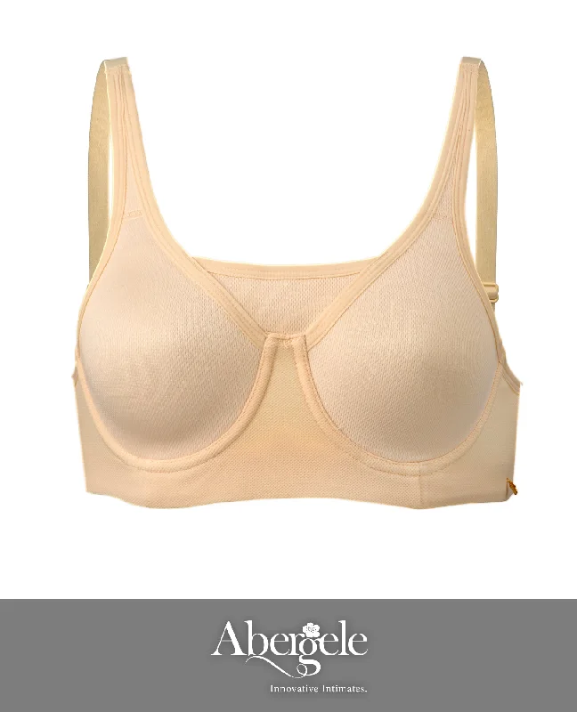 Cotton men's robes with a classic shawl collarAbergele-Kaye Larcky 4022 Underwire Minimizer No Bulge Sports Bra