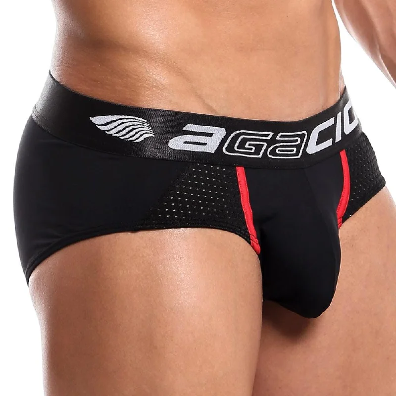 Men's briefs with a lace trim for a touch of flairAgacio AGJ015 Pop Brief