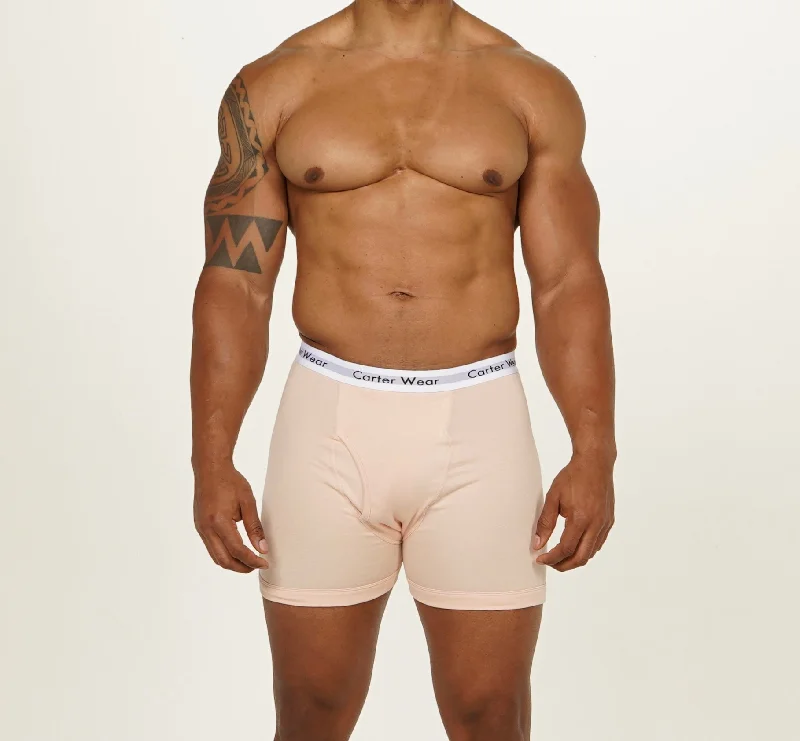 Mesh - paneled men's boxer briefs for ventilationApricot Boxer Brief
