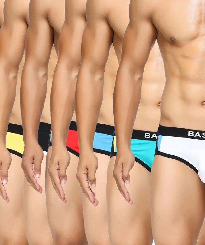 Men's briefs with a double - layer pouch for extra protectionModern Pattern Briefs (Pack of 6)