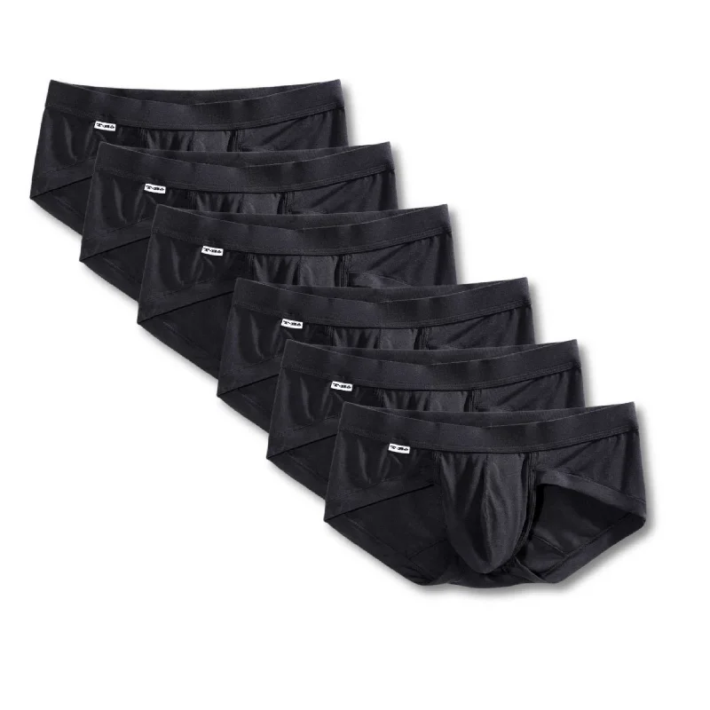 Performance men's briefs for athletesThe TBô Black Brief 6-Pack