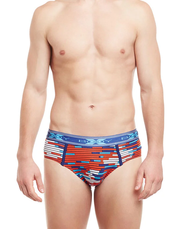 Men's briefs with a supportive pouch designBody X Printed Briefs-BX01B-3