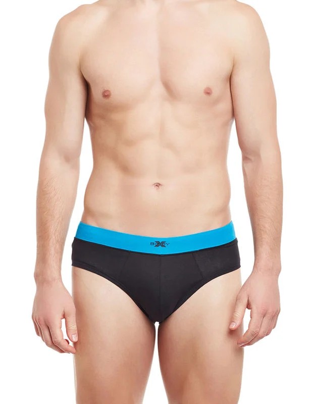 Organic men's briefs for an eco - friendly choiceBody X Solid Briefs-BX07B-Black