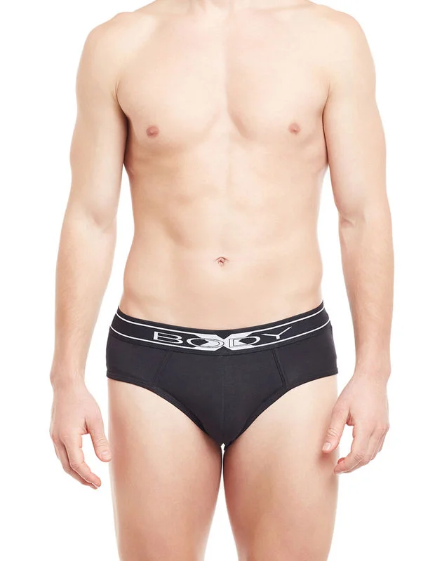 Antimicrobial men's briefs for hygieneBody X Solid Briefs-BX10B-Black