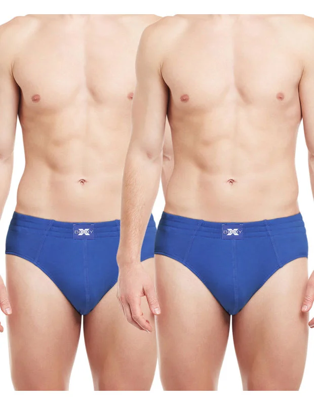 Bright - colored men's briefs for a bold statementBody X Solid Briefs-Pack of 2-BX13B-E. Blue