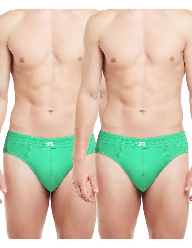 Light - weight men's briefs for summer wearBody X Solid Briefs-Pack of 2-BX13B-Green