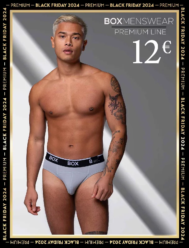 Performance men's briefs for athletesBox x Elliott: Elite Briefs - Graphite Grey