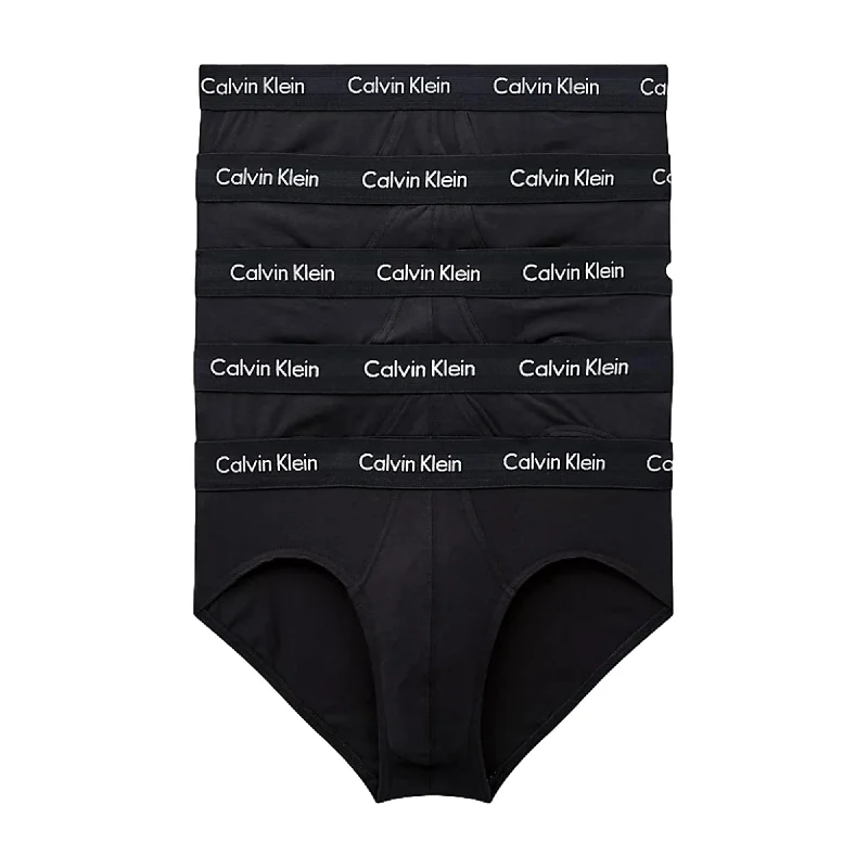 Designer - label men's briefs for high - end fashionCalvin Klein Cotton Stretch Hip Brief 5 Pack - Black