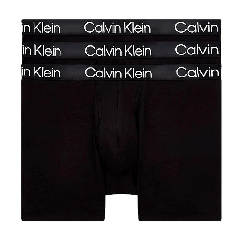 Printed men's boxer briefs with fun designsCalvin Klein Modern Structure 3 Pack Boxer Brief - Black
