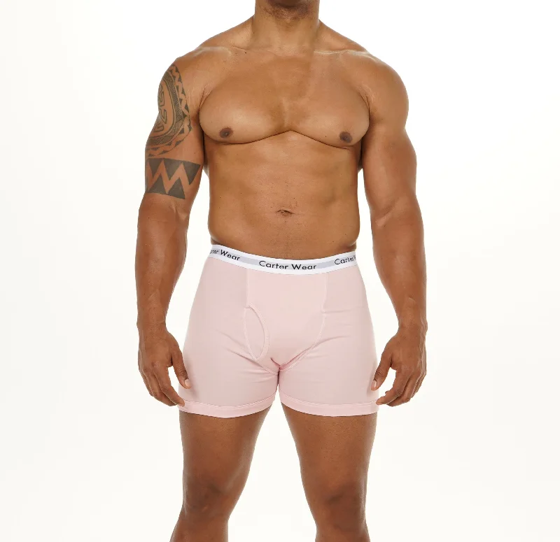 Solid - color men's boxer briefs in classic huesCamation Pink Boxer Brief