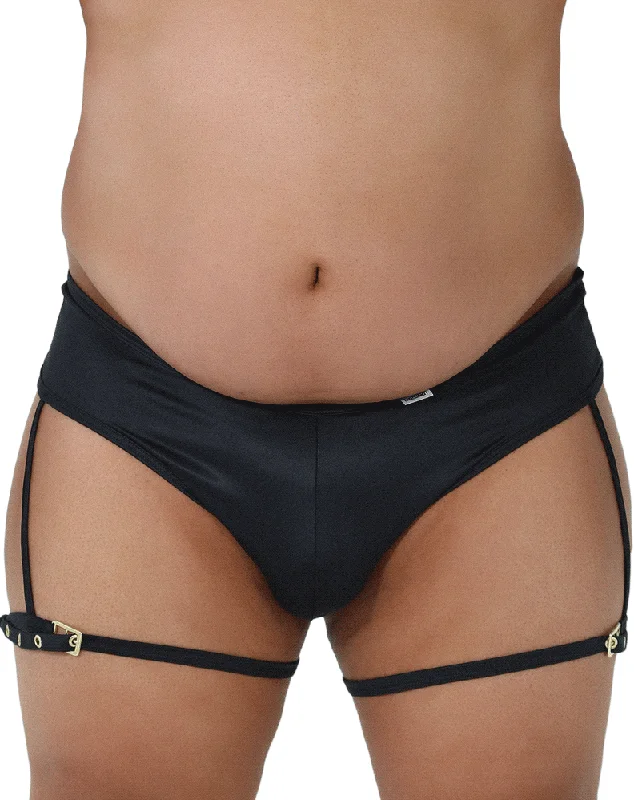 Men's briefs with a double - layer pouch for extra protectionCandyman 99468x Garter Briefs Black