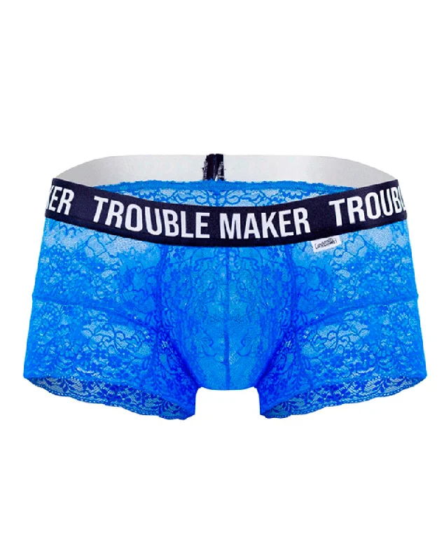 Breathable men's trunks for all - day wearCandyman 99616 Trouble Maker Lace Trunks Dark Blue