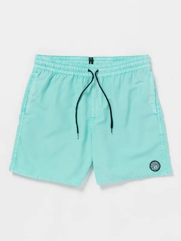 Designer men's trunks with a fashionable edgeCenter Elastic Waist Trunks - Crete Blue