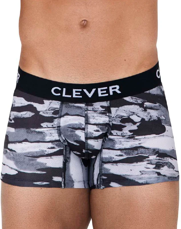 Low - rise men's trunks for a trendy lookClever 1522 Navigate Trunks Gray