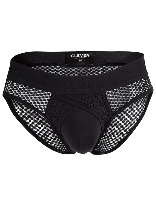 Low - cut men's briefs for a discreet appearanceClever 1532 Swirl Briefs Black
