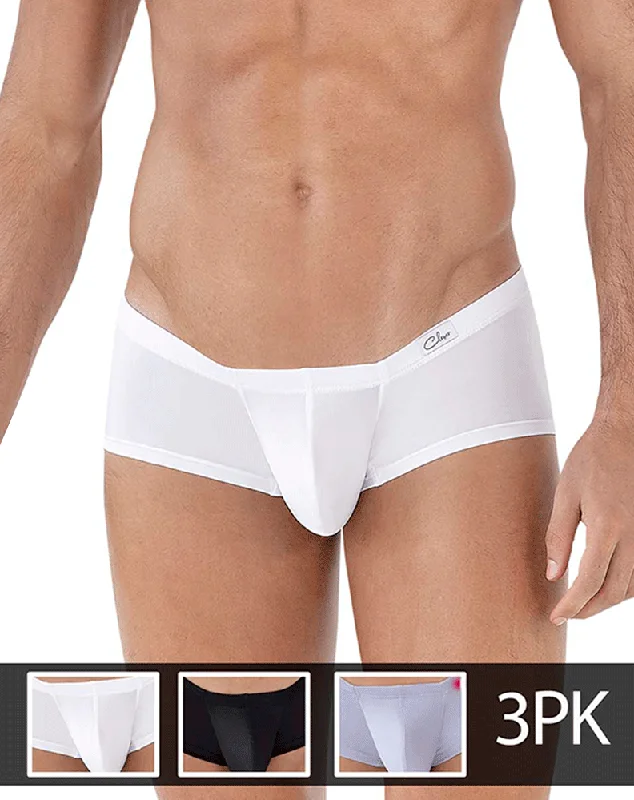 Slim - cut men's trunks for a modern styleClever 229930 3pk Australian Latin Trunks White-black-gray